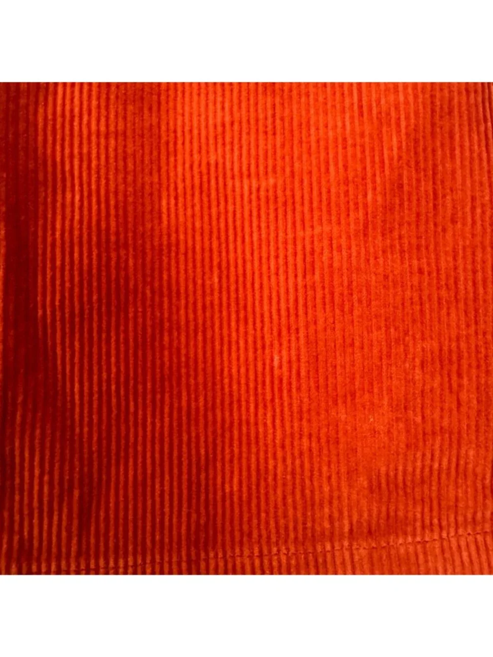 Retro Burnt Orange Corduroy Mini Skirt Size L American Apparel Full Zip Front